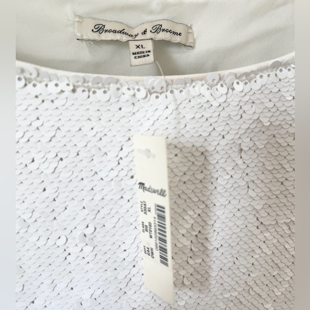 MADEWELL Broadway and Broome White Sequin Girlcore Dress XL - Picture 7 of 7